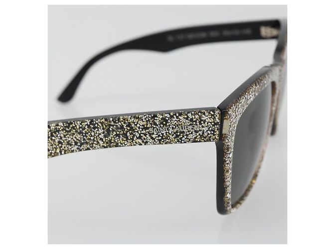 Occhiali da sole SAINT LAURENT in plastica Nero Auth bs36603 - vista 8