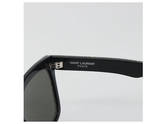 Occhiali da sole SAINT LAURENT in plastica Nero Auth bs36603 - vista 9