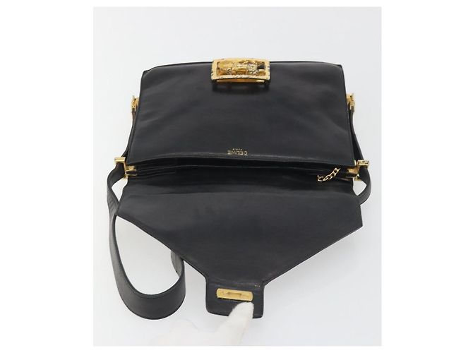 Céline CELINE Schultertasche aus Leder Schwarz Gold Auth bs36609 Golden - Ansicht 17
