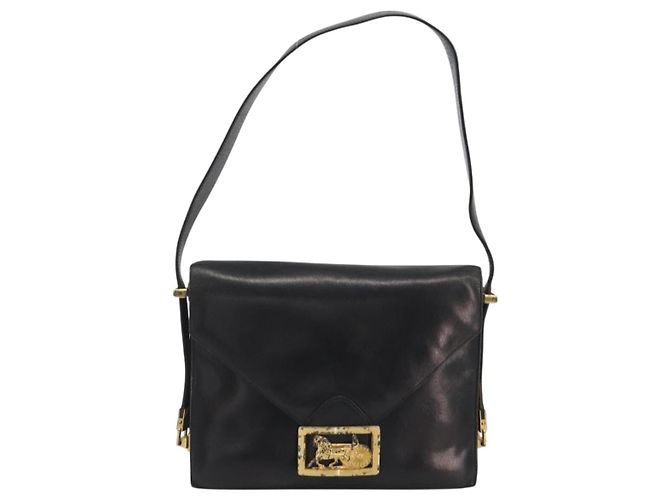 Céline CELINE Schultertasche aus Leder Schwarz Gold Auth bs36609 Golden - Ansicht 2