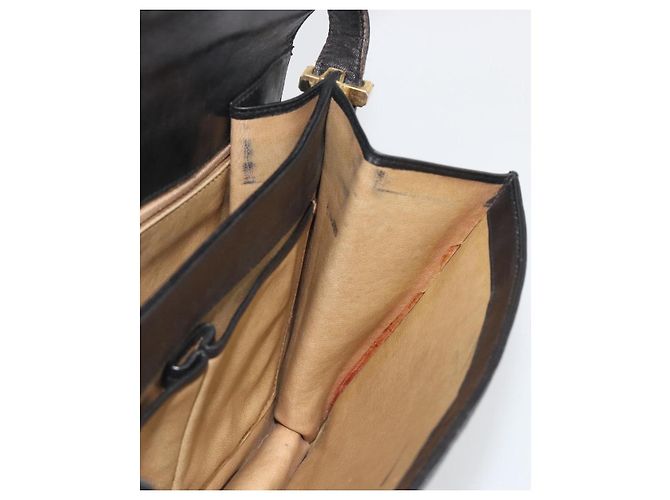 Céline CELINE Schultertasche aus Leder Schwarz Gold Auth bs36609 Golden - Ansicht 20