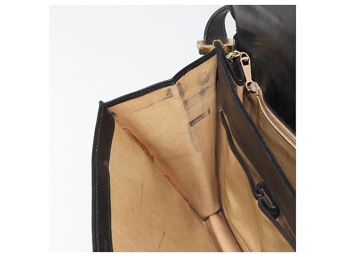 Céline CELINE Schultertasche aus Leder Schwarz Gold Auth bs36609 Golden - Ansicht 21