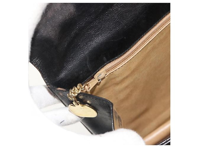 Céline CELINE Schultertasche aus Leder Schwarz Gold Auth bs36609 Golden - Ansicht 23