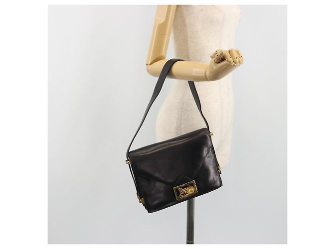 Céline CELINE Schultertasche aus Leder Schwarz Gold Auth bs36609 Golden - Ansicht 25