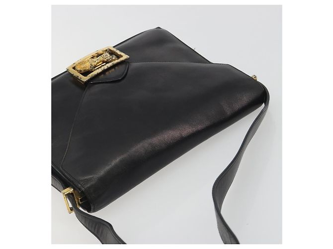 Céline CELINE Schultertasche aus Leder Schwarz Gold Auth bs36609 Golden - Ansicht 6