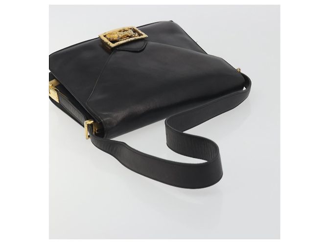 Céline CELINE Schultertasche aus Leder Schwarz Gold Auth bs36609 Golden - Ansicht 7