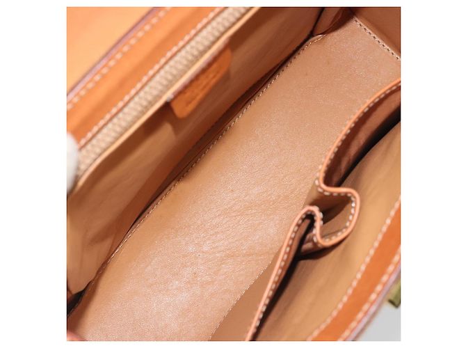 Céline Borsa CELINE Macadam Canvas PVC Pelle 2way Marrone Oro Auth 193909A D'oro - vista 19