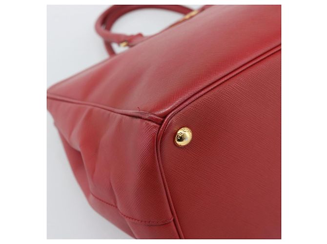 Saffiano Borsa a mano PRADA in pelle Safiano Rosso Oro Auth bs36426V D'oro - vista 11