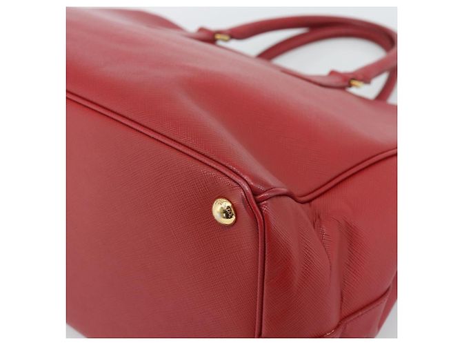 Saffiano Borsa a mano PRADA in pelle Safiano Rosso Oro Auth bs36426V D'oro - vista 12