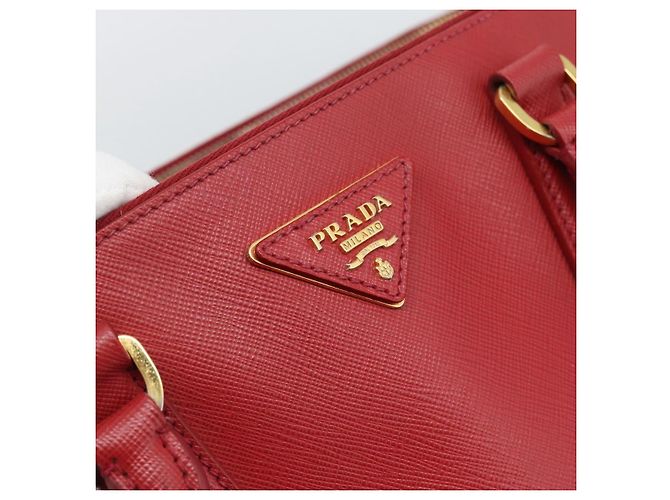 Saffiano Borsa a mano PRADA in pelle Safiano Rosso Oro Auth bs36426V D'oro - vista 14