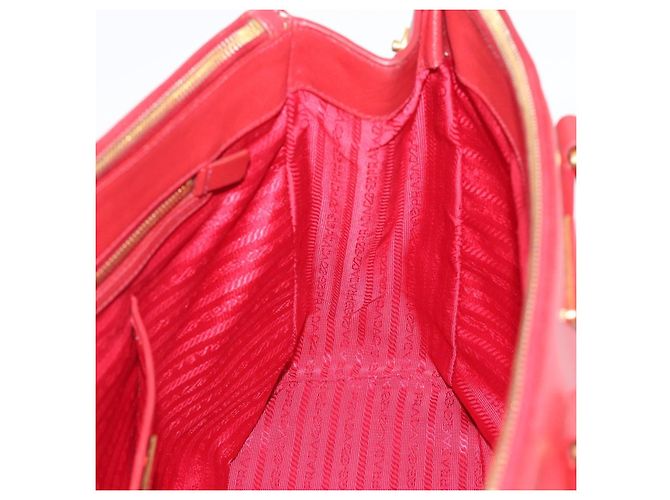 Saffiano Borsa a mano PRADA in pelle Safiano Rosso Oro Auth bs36426V D'oro - vista 17