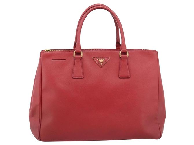 Saffiano Borsa a mano PRADA in pelle Safiano Rosso Oro Auth bs36426V D'oro - vista 2