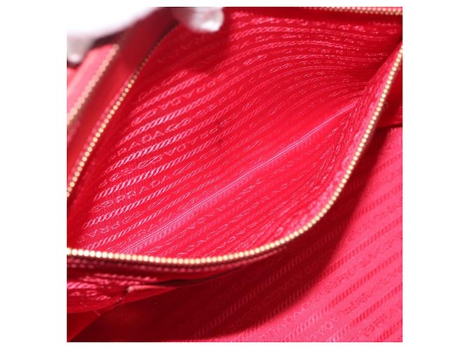 Saffiano Borsa a mano PRADA in pelle Safiano Rosso Oro Auth bs36426V D'oro - vista 20
