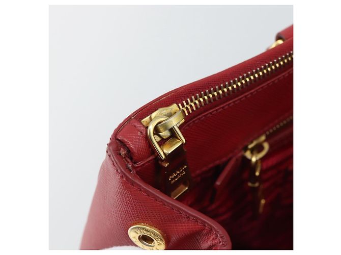 Saffiano Borsa a mano PRADA in pelle Safiano Rosso Oro Auth bs36426V D'oro - vista 22