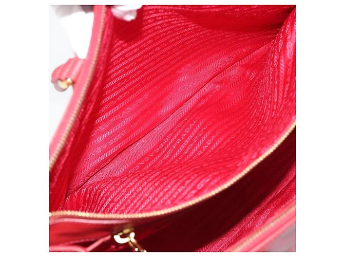Saffiano Borsa a mano PRADA in pelle Safiano Rosso Oro Auth bs36426V D'oro - vista 23