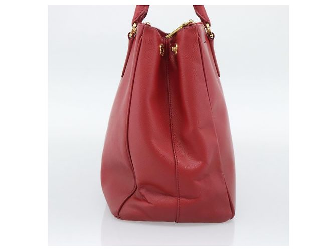 Saffiano Borsa a mano PRADA in pelle Safiano Rosso Oro Auth bs36426V D'oro - vista 4