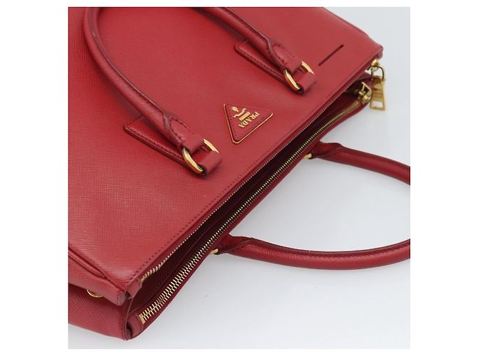 Saffiano Borsa a mano PRADA in pelle Safiano Rosso Oro Auth bs36426V D'oro - vista 6