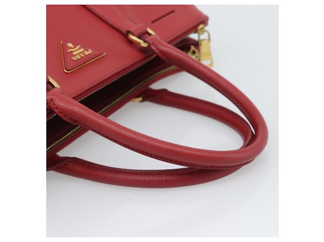 Saffiano Borsa a mano PRADA in pelle Safiano Rosso Oro Auth bs36426V D'oro - vista 7
