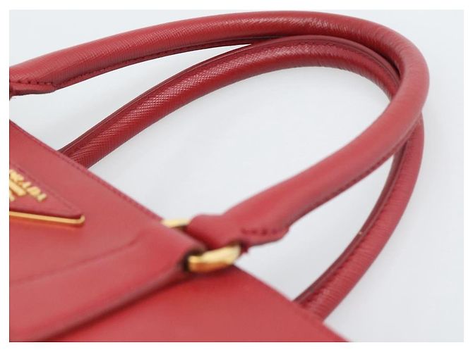 Saffiano Borsa a mano PRADA in pelle Safiano Rosso Oro Auth bs36426V D'oro - vista 8