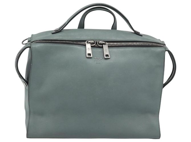 Borsa FENDI in pelle 2way Verde Argento Auth bs36397 - vista 2
