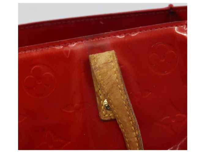 LOUIS VUITTON Monogram Vernis Reade PM Hand Bag Red Rouge M91088 LV Auth hk3973 Rosso - vista 10