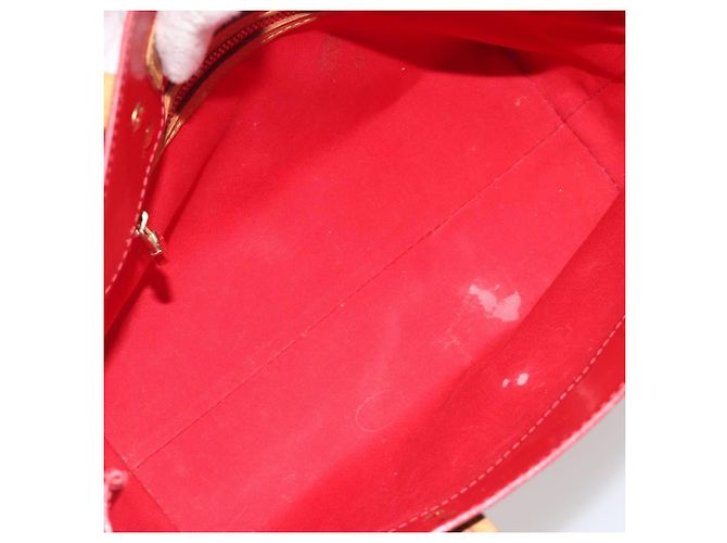 LOUIS VUITTON Monogram Vernis Reade PM Hand Bag Red Rouge M91088 LV Auth hk3973 Rosso - vista 11