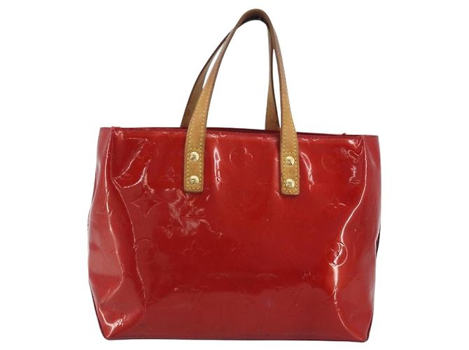 LOUIS VUITTON Monogram Vernis Reade PM Hand Bag Red Rouge M91088 LV Auth hk3973 Rosso - vista 13