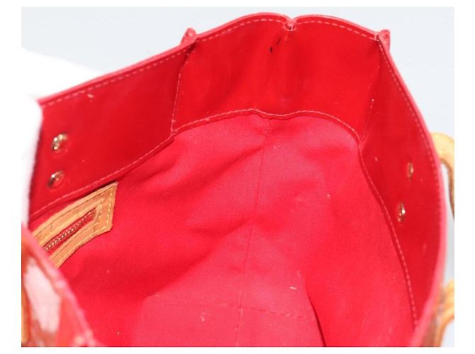 LOUIS VUITTON Monogram Vernis Reade PM Hand Bag Red Rouge M91088 LV Auth hk3973 Rosso - vista 20