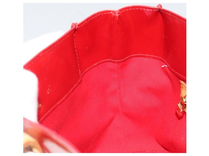 LOUIS VUITTON Monogram Vernis Reade PM Hand Bag Red Rouge M91088 LV Auth hk3973 Rosso - vista 21