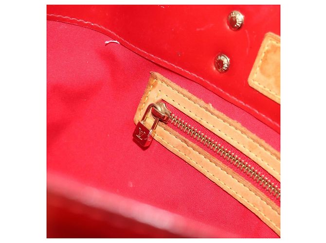 LOUIS VUITTON Monogram Vernis Reade PM Hand Bag Red Rouge M91088 LV Auth hk3973 Rosso - vista 22