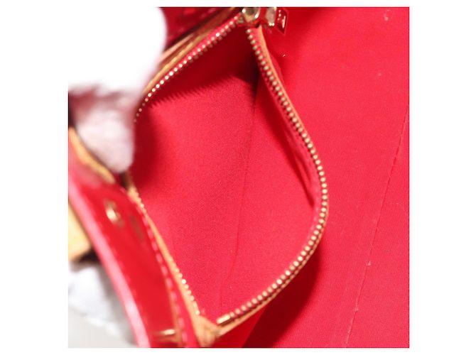 LOUIS VUITTON Monogram Vernis Reade PM Hand Bag Red Rouge M91088 LV Auth hk3973 Rosso - vista 23