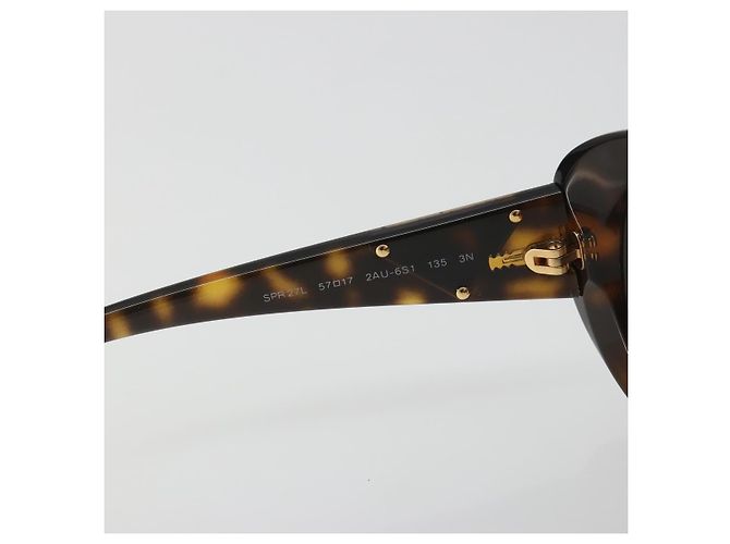 Gafas de sol PRADA estampado de carey plástico marrón oro Auth BA14251V Castaño Dorado - vista 12