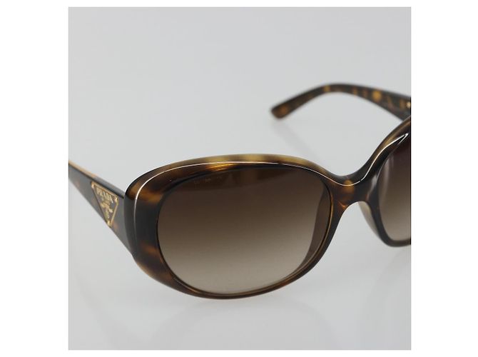 Gafas de sol PRADA estampado de carey plástico marrón oro Auth BA14251V Castaño Dorado - vista 6
