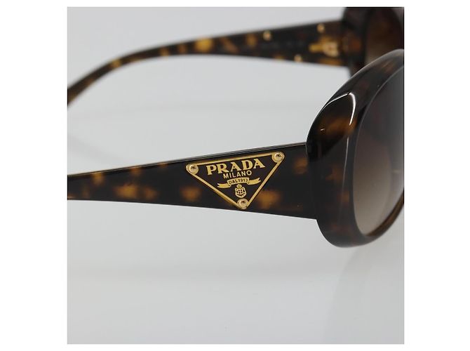 Gafas de sol PRADA estampado de carey plástico marrón oro Auth BA14251V Castaño Dorado - vista 8