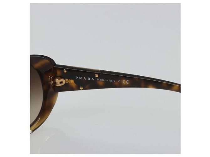 Gafas de sol PRADA estampado de carey plástico marrón oro Auth BA14251V Castaño Dorado - vista 9