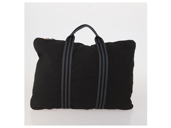 Hermès Borsa HERMES Canvas 2 Set Rosso Nero Auth bs36352 - vista 2