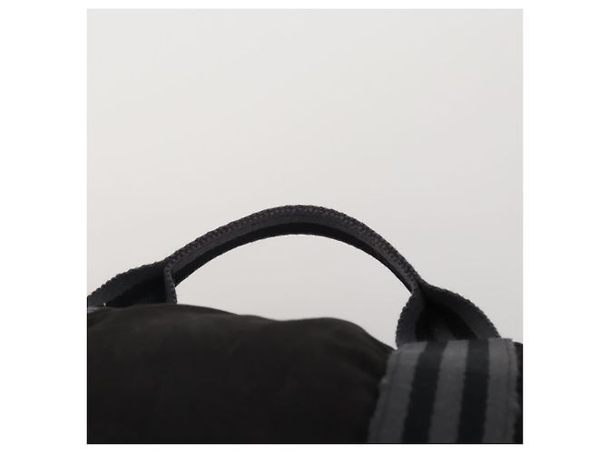 Hermès Borsa HERMES Canvas 2 Set Rosso Nero Auth bs36352 - vista 6