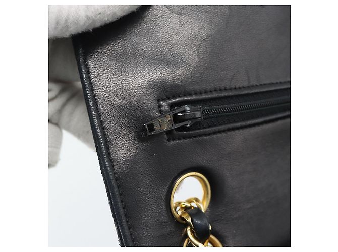 CHANEL Borsa a Spalla Chain Matelasse 25 in Pelle di Agnello Nera e Oro CC Auth 195247V Nero D'oro - vista 23