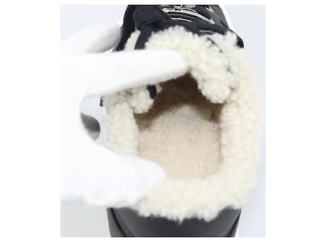 Hermès Sneakers HERMES Day Kelly Buckle in pelle nero e bianco Auth BA14611SAM - vista 12