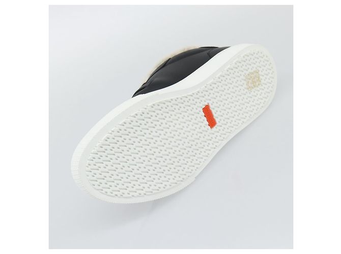 Hermès Sneakers HERMES Day Kelly Buckle in pelle nero e bianco Auth BA14611SAM - vista 18