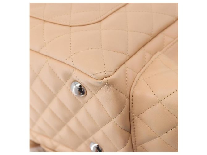 CHANEL Cambon Line Matelassé Boston Bag Pelle Rosa Argento CC Auth 193910SAV - vista 13