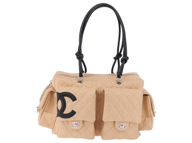 CHANEL Cambon Line Matelassé Boston Bag Pelle Rosa Argento CC Auth 193910SAV - vista 2