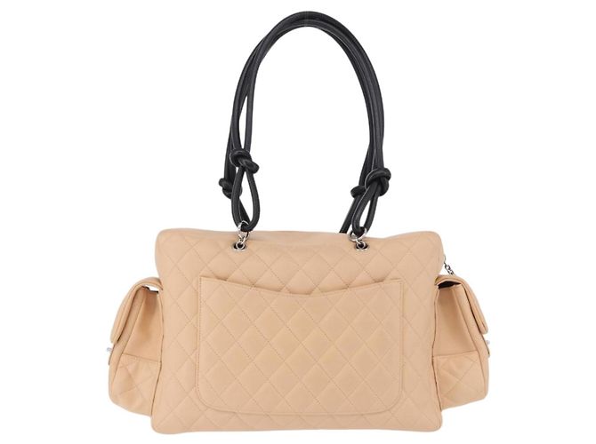 CHANEL Cambon Line Matelassé Boston Bag Pelle Rosa Argento CC Auth 193910SAV - vista 3