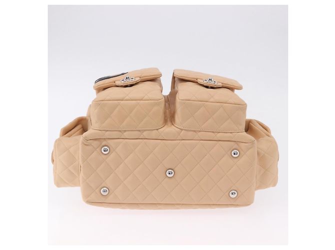 CHANEL Cambon Line Matelassé Boston Bag Pelle Rosa Argento CC Auth 193910SAV - vista 9