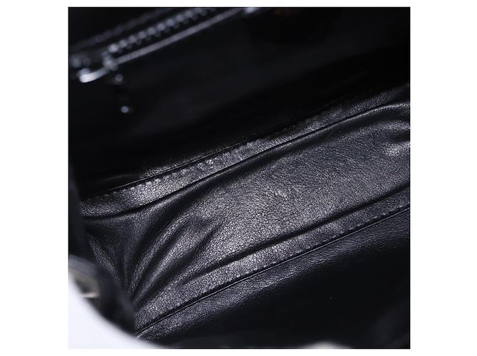 Céline Borsa CELINE in pelle 2way Nera Oro Auth 193583A Nero D'oro - vista 19