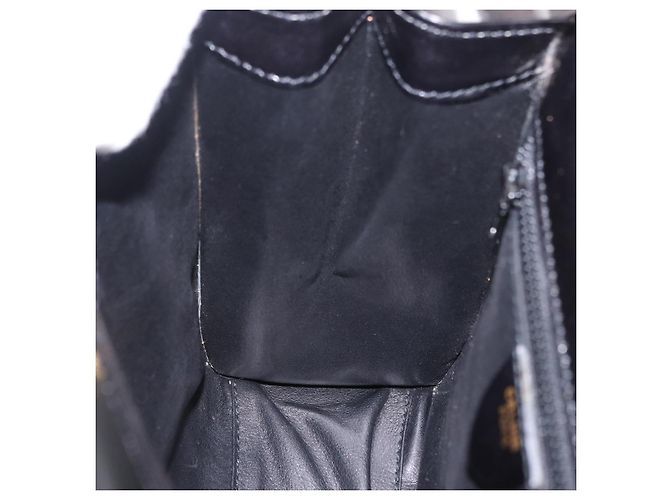 Céline Borsa CELINE in pelle 2way Nera Oro Auth 193583A Nero D'oro - vista 21