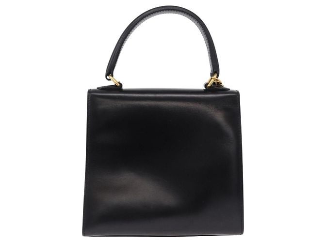 Céline Borsa CELINE in pelle 2way Nera Oro Auth 193583A Nero D'oro - vista 3