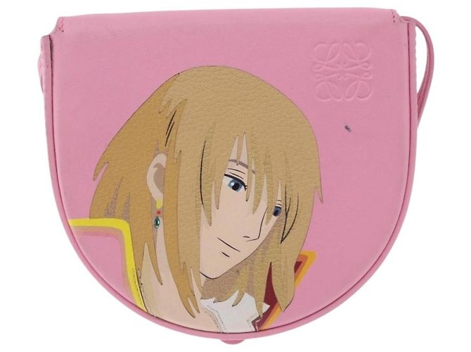 LOEWE x Studio Ghibli Howl's Moving Castle Heel Small Howl Pouch Auth 167471M Rosa - vista 13
