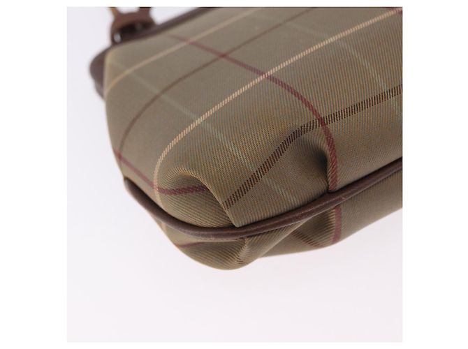 Borsa a Spalla Burberrys Nova Check in Tela Beige e Oro Auth bs36455 D'oro - vista 12