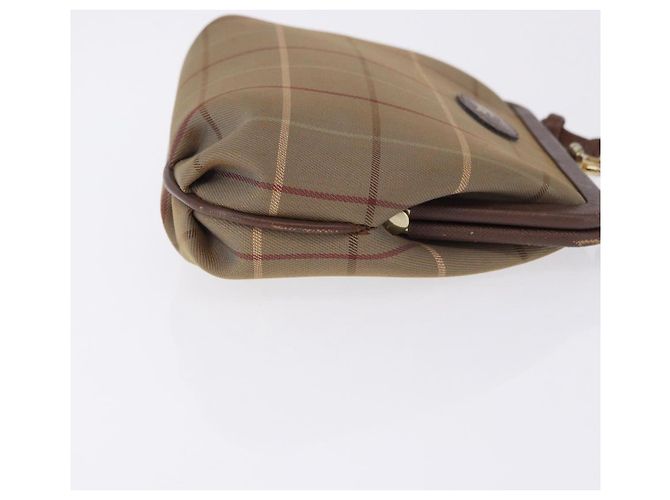 Borsa a Spalla Burberrys Nova Check in Tela Beige e Oro Auth bs36455 D'oro - vista 4